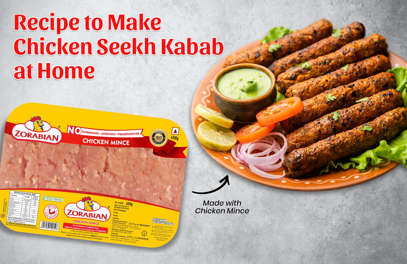 Recipe To Make Chicken Seekh Kabab At Home Zorabian Foods